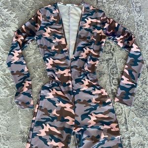 Camo Long Sleeve Romper
